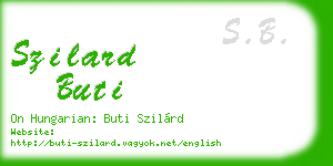 szilard buti business card